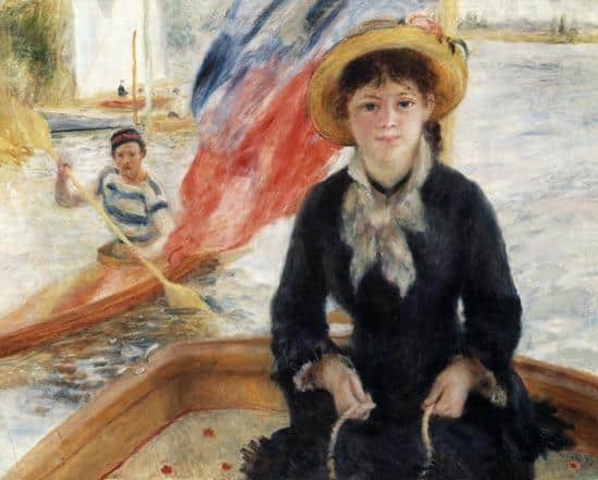 Femme dans un bateau avec un canoéiste – Pierre-Auguste Renoir Pierre-Auguste Renoir 85x75