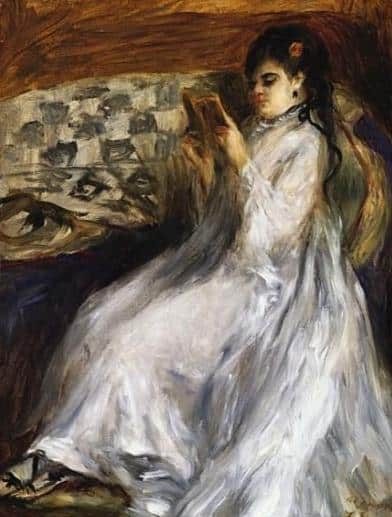 Femme en blanc qui lit – Pierre-Auguste Renoir Pierre-Auguste Renoir 70x85