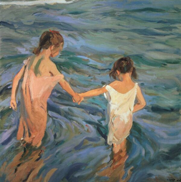 Les enfants dans la mer – Sorolla Joaquín Sorolla 70x70