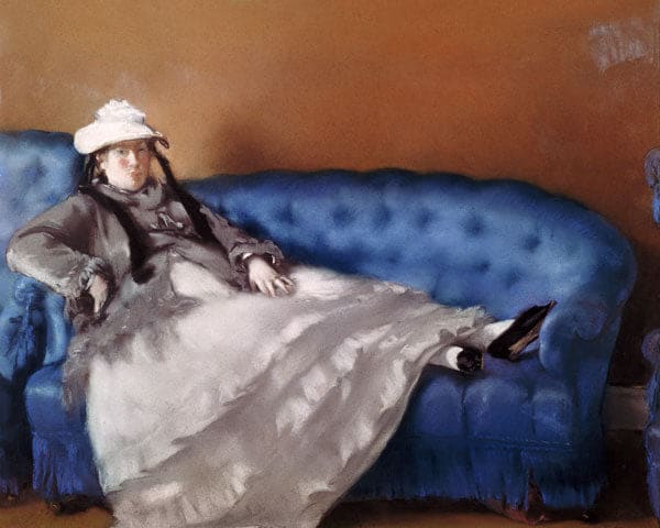 Madame Manet sur un canapé bleu – Edouard Manet Édouard Manet