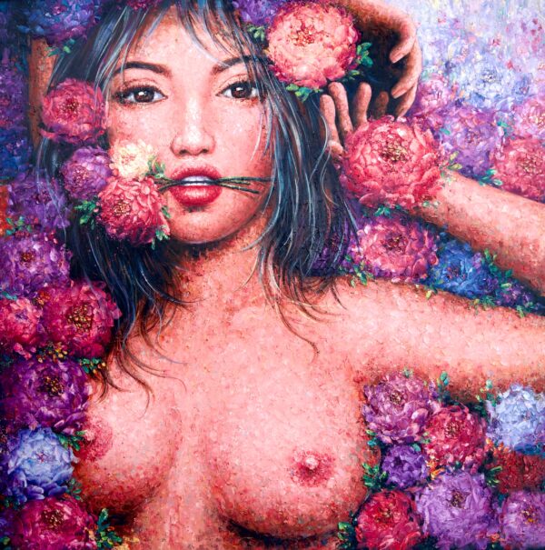 Amour en fleurs – Kesorn | 200 x 200 cm La Galerie d'art en ligne art gallery 11