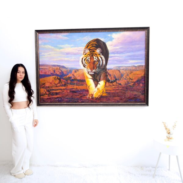 Tigre à la chasse – Somchai | 150 x 100 cm La Galerie d'art en ligne art gallery