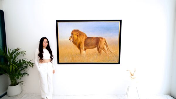 Lion dans la savane – Somchai | 150 x 100 cm La Galerie d'art en ligne art gallery 10