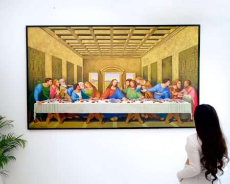 La Cène – Une Réinvention du Chef-d’œuvre de Léonard de Vinci par Master Apollon | – 270 X 160 CM La Galerie d'art en ligne art gallery