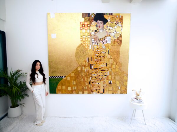 Portrait d’Adele Bloch-Bauer – Un chef-d’œuvre réimaginé de Gustav Klimt par le Master Apollon | 200 x 200 cm La Galerie d'art en ligne art gallery 2