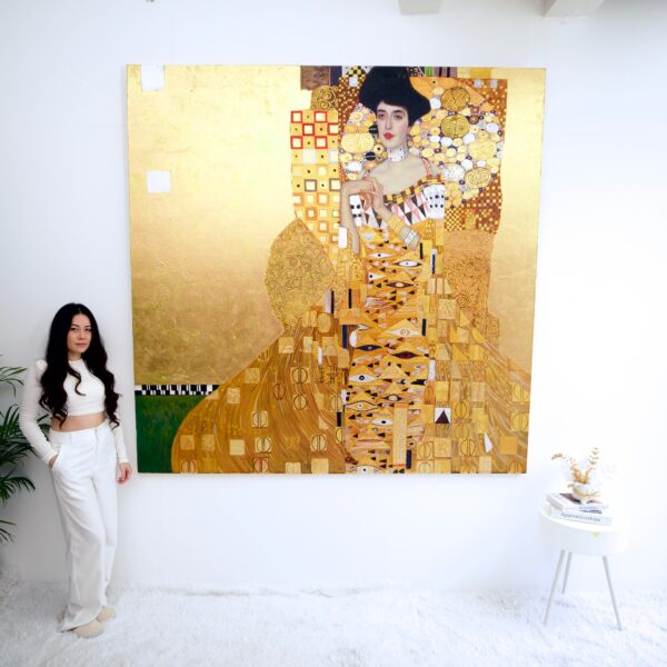 Portrait d’Adele Bloch-Bauer – Un chef-d’œuvre réimaginé de Gustav Klimt par le Master Apollon | 200 x 200 cm La Galerie d'art en ligne art gallery