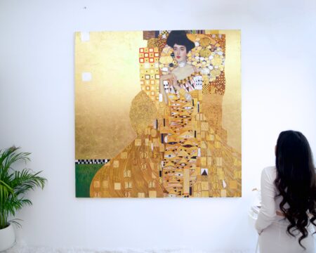 Portrait d’Adele Bloch-Bauer – Un chef-d’œuvre réimaginé de Gustav Klimt par le Master Apollon | 200 x 200 cm La Galerie d'art en ligne art gallery