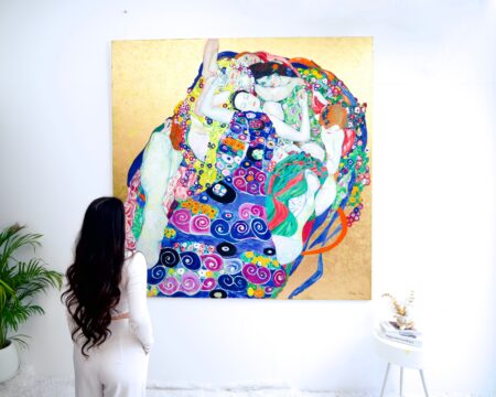 Les vierges – Un chef-d’œuvre réimaginé de Gustav Klimt par Master Apollon | 200 x 200 cm La Galerie d'art en ligne art gallery