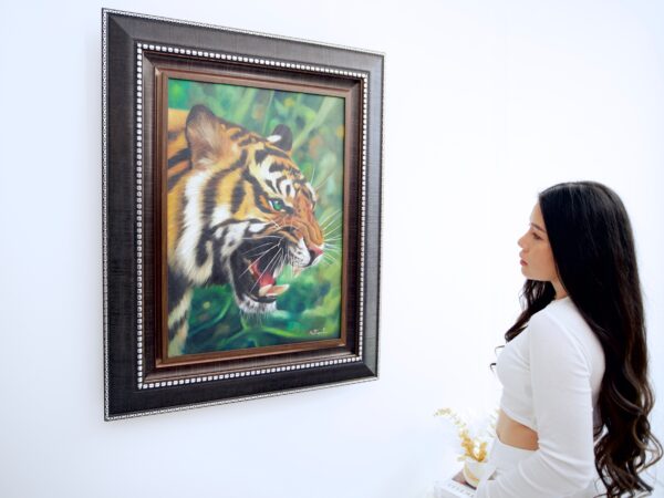 Tigre aux Yeux Verts – Ketwalin | 50 x 70 cm La Galerie d'art en ligne art gallery 6