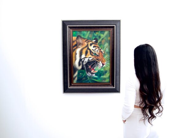 Tigre aux Yeux Verts – Ketwalin | 50 x 70 cm La Galerie d'art en ligne art gallery 7