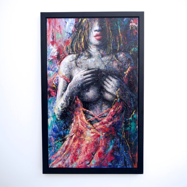 Femme en robe rose – Kesorn | 60 X 100 cm La Galerie d'art en ligne art gallery 8