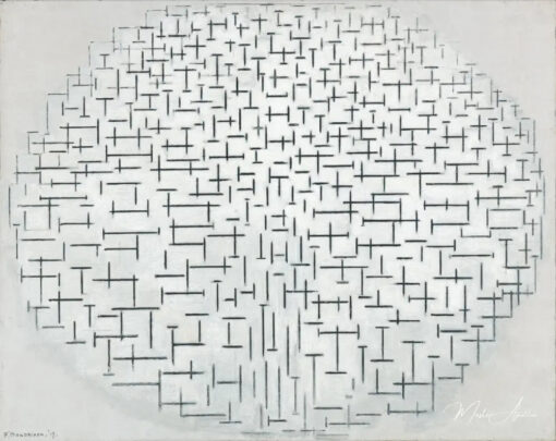 Composition 10 en noir et blanc – Mondrian Piet Mondrian