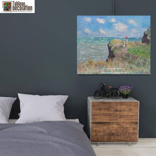 Promenade sur la falaise, Pourville – Tableau paysage Monet Claude Monet 5