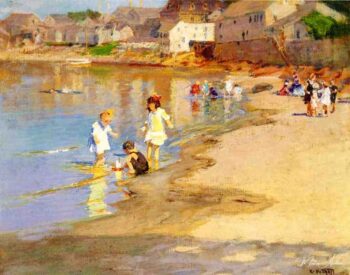 At the Beach of Edward Henry Potthast Edward Henry Potthast