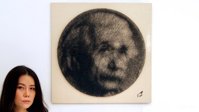 Albert Einstein String art | 60 x 60 cm La Galerie d'art en ligne art gallery
