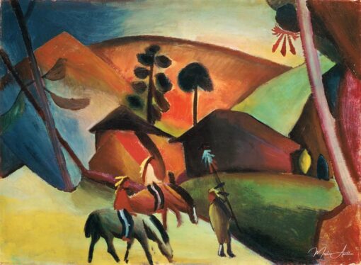 Amérindiens à cheval – August Macke August Macke