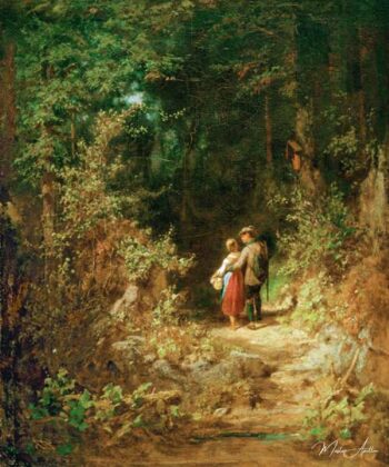 Amoureux dans un bois, vers 1860 – Carl Spitzweg Carl Spitzweg