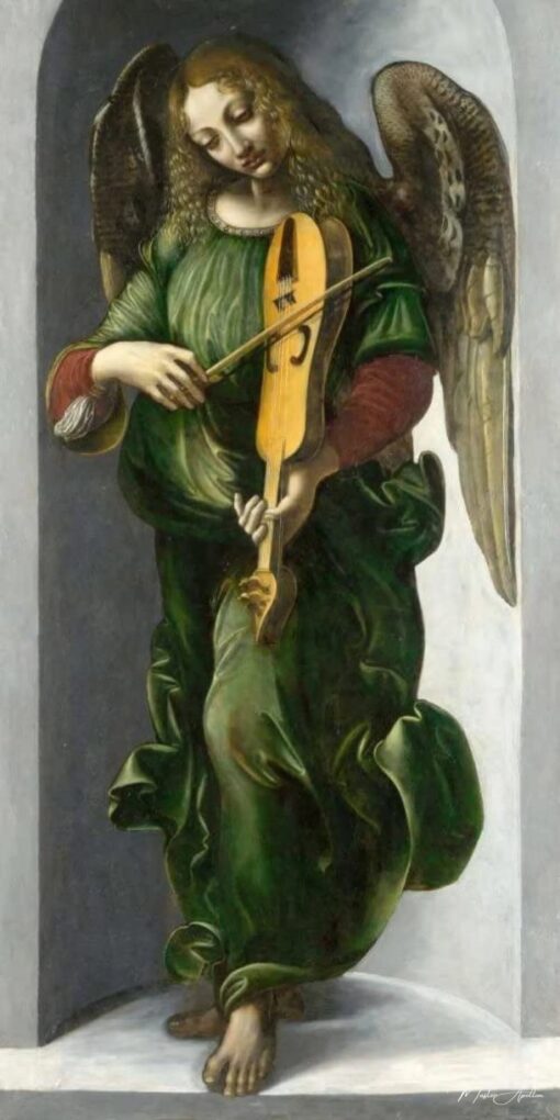 Ange en vert avec violon – Léonard de Vinci Léonard de Vinci 2