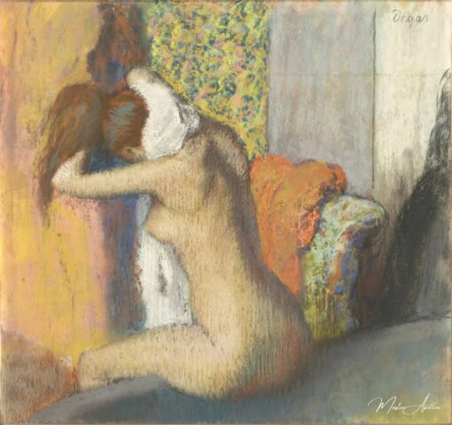 Après le bain, femme nue s’essuyant la nuque – Edgar Degas Edgar Degas