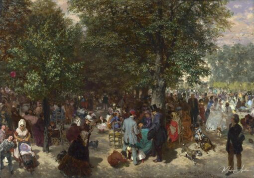 Après-midi dans les jardins des Tuileries – Adolph von Menzel Adolph von Menzel 2