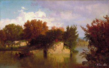 Arbres le long d’un ruisseau en automne – William Trost Richards William Trost Richards