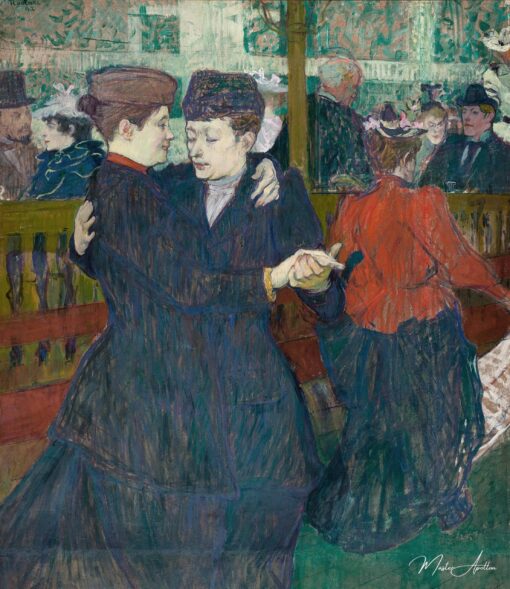 Au Moulin-Rouge, deux femmes dansant – Toulouse Lautrec Henri de Toulouse-Lautrec