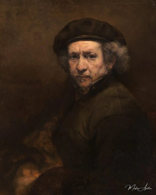 Autoportrait avec béret et col droit – Rembrandt van Rijn Rembrandt van Rijn