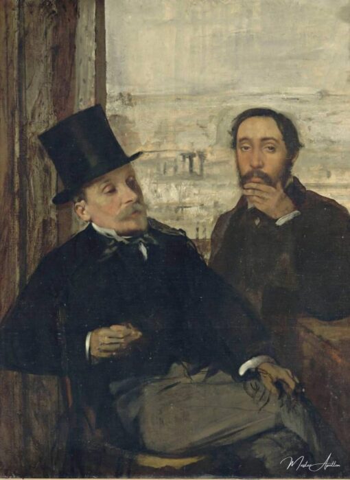 Autoportrait avec Evariste de Valernes (1816-96) – Edgar Degas Edgar Degas