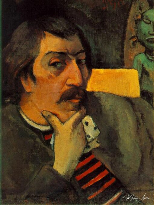 Autoportrait avec l’idole 1893 – Paul Gauguin Paul Gauguin