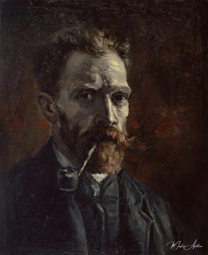 Autoportrait avec tuyau – Van Gogh Série des Autoportraits de Vincent van Gogh