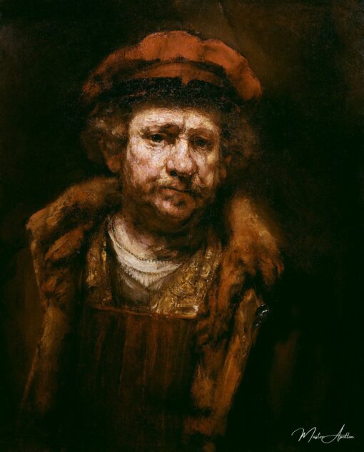 Autoportrait avec un bonnet rouge – Rembrandt van Rijn Rembrandt van Rijn
