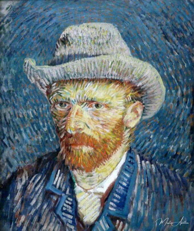 Autoportrait avec un chapeau de feutre gris – Van Gogh Série des Autoportraits de Vincent van Gogh