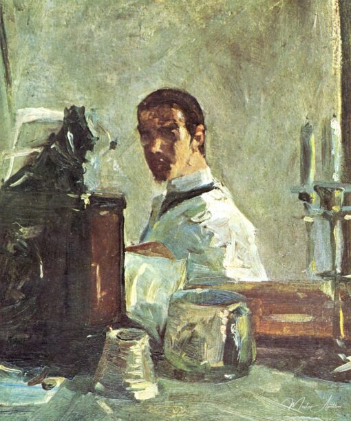 Autoportrait devant un miroir – Toulouse Lautrec Henri de Toulouse-Lautrec 2