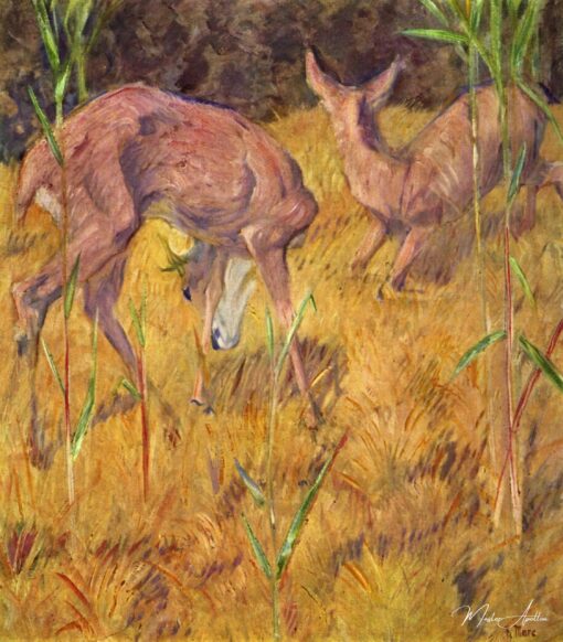 Biches dans les roseaux – Franz Marc Franz Marc