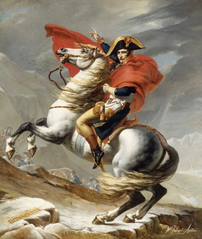 Bonaparte franchit le col du Grand Saint-Bernard – Jacques-Louis David Jacques-Louis David