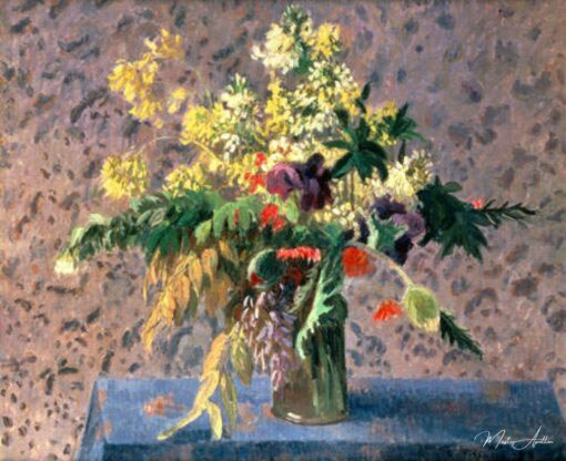 Botte de fleurs avec des bourgeons de coquelicots et iris – Camille Pissarro Camille Pissarro