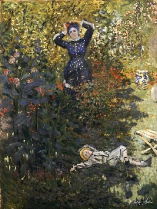 Camille et Jean Monet au jardin d’Argenteuil – Claude Monet Claude Monet