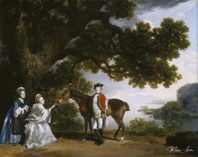 Capitaine Samuel Sharpe Pocklington avec son épouse, Pleasance, et peut-être sa sœur, Frances – George Stubbs George Stubbs 2