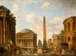Capriccio romain Le Panthéon et autres monuments, 1735 – Giovanni Paolo Panini Giovanni Paolo Panini