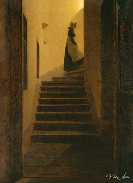 Caroline sur l’escalier – Caspar David Friedrich Caspar David Friedrich