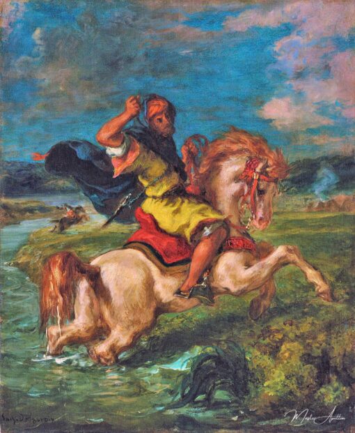 Cavalier marocain traversant un gué – Eugène Delacroix Eugène Delacroix 2
