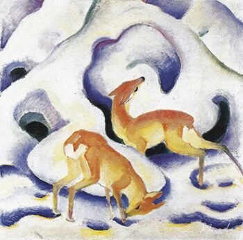 Cerf dans la neige – Franz Marc Franz Marc