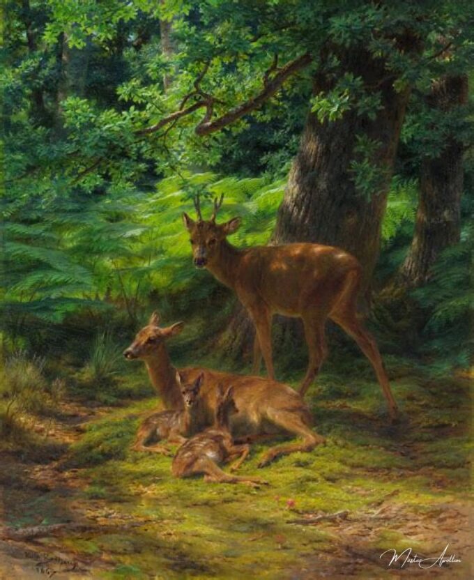 Deer in Repose – Rosa Bonheur Rosa Bonheur
