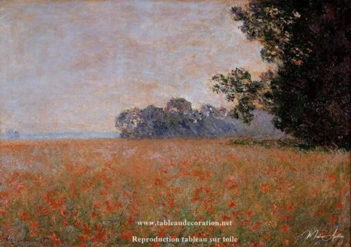 Champ d’avoine aux coquelicots – Tableau Monet Claude Monet