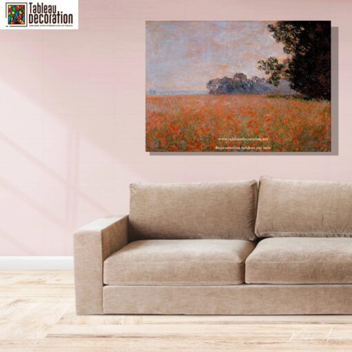 Champ d’avoine aux coquelicots – Tableau Monet Claude Monet 4