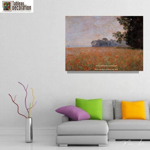Champ d’avoine aux coquelicots – Tableau Monet Claude Monet 3