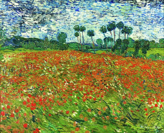 Champ de coquelicots, Auvers-sur-Oise – Van Gogh Vincent Van Gogh