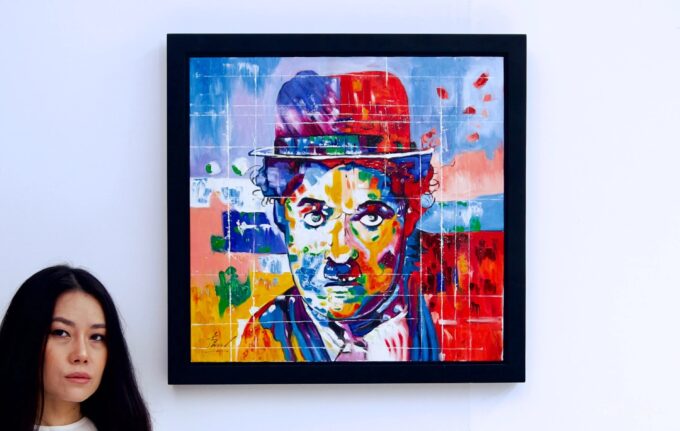 Charlie Chaplin Pop Art | 55 x 55 cm La Galerie d'art en ligne art gallery