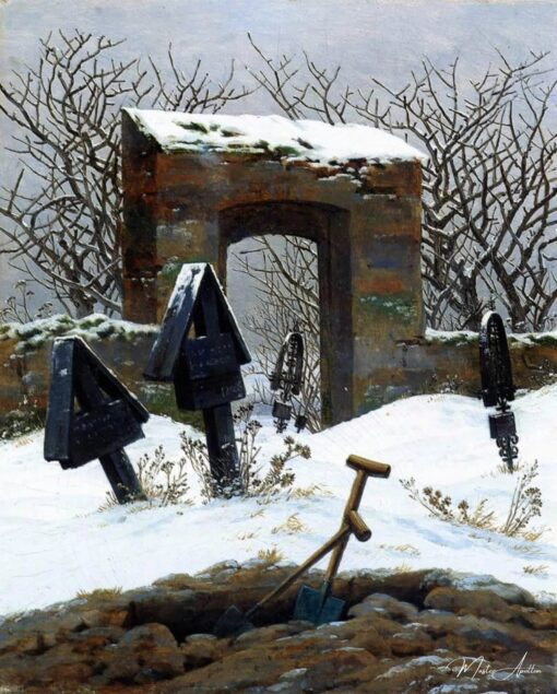 Cimetière sous la neige – Caspar David Friedrich Caspar David Friedrich