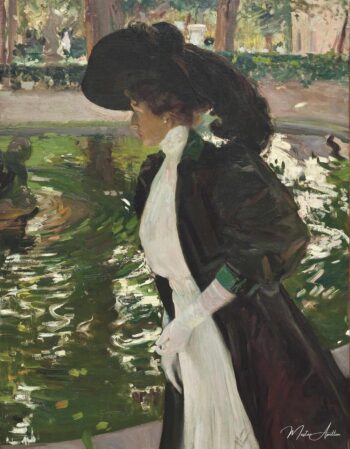 Clotilde dans les gouttières de la Granja – Sorolla Joaquín Sorolla